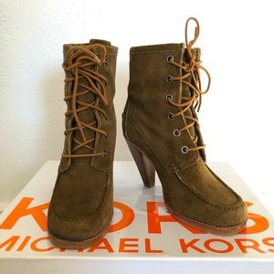 Michael Kors suede booties size 7M with 3.5in heel